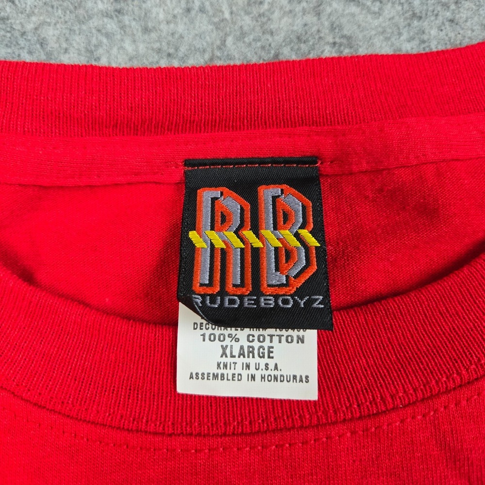 Vintage RudeBoyz T-Shirt Boys XL Red Y2K Motocross Dirtbike Skater Outdoors‎ - Picture 5 of 9
